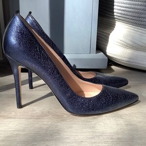SJP by Sarah Jessica Parker leather metallic heels 39.5
